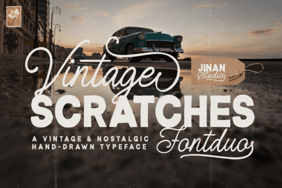 Vintage Scratches Duo Font