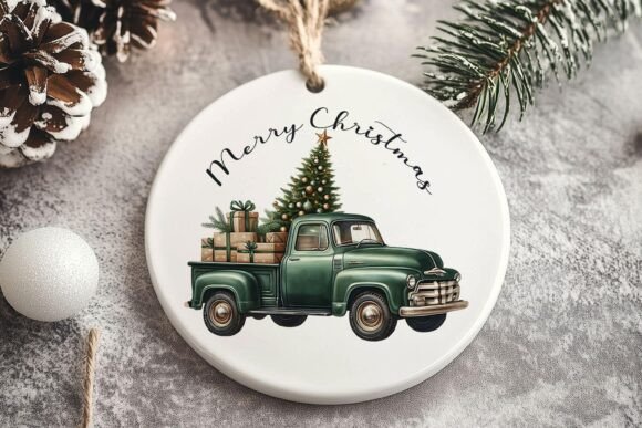 Vintage Truck Christmas Ornament Bundle - Image 8