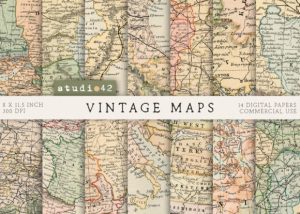 Vintage World Maps, Old World Maps