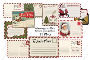 Vintage Letter to Santa Claus Postcard