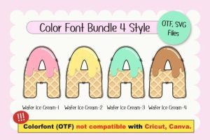 Alternative view of Wafer Ice Cream Font