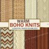 Warm Beige Boho Knits Digital Paper