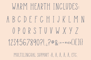 Alternative view of Warm Hearth Font