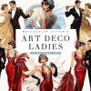 Watercolor Art Deco Ladies Clipart