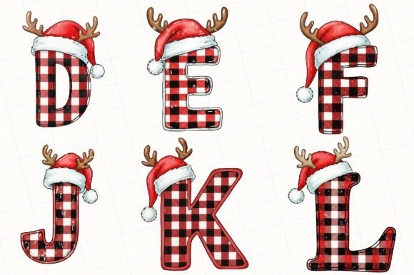 Watercolor Christmas Alphabet - Image 3