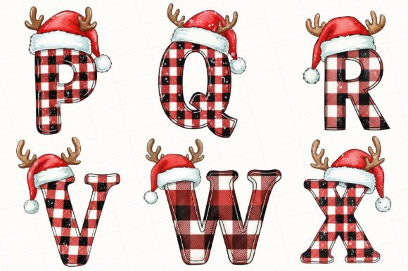 Watercolor Christmas Alphabet - Image 5