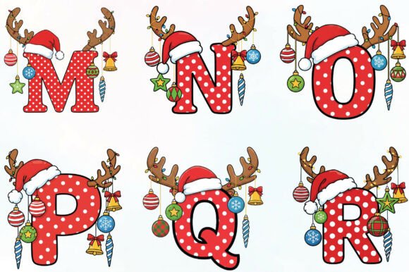 Watercolor Christmas Alphabet - Image 2