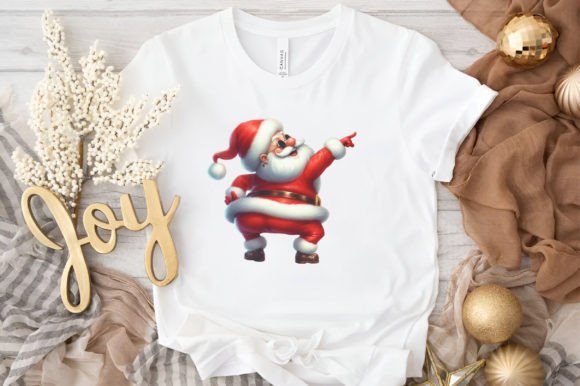 Watercolor Christmas Funny Santa Clipart - Image 3
