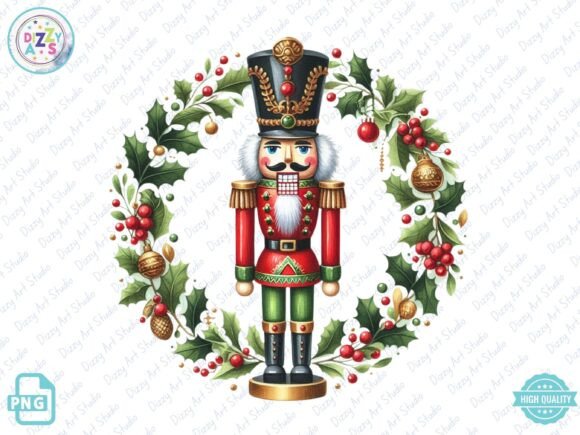 Watercolor Christmas Nutcracker Clipart