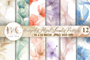 Watercolor Floral Seamless Patterns