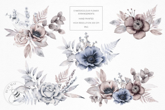 Watercolor Flower Arrangements Florals - Image 2