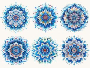 Alternative view of Watercolor Mandala Clipart Bundle
