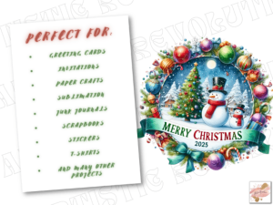 Alternative view of Watercolor Merry Christmas Png Bundle