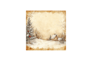 Alternative view of Watercolor Old Christmas Background