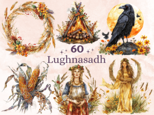 Watercolor Pagan Lughnasadh Clipart
