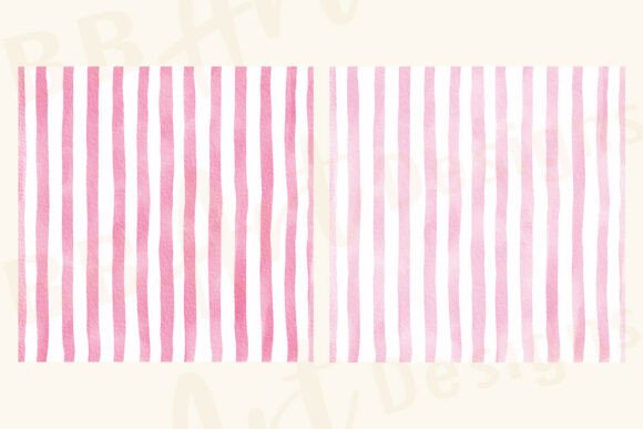 Watercolor Stripes Pattern Digital Paper - Image 2