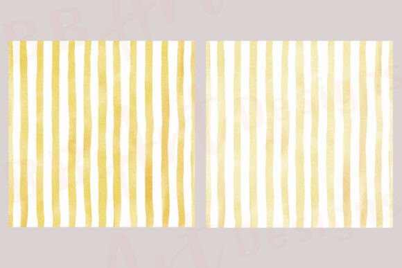 Watercolor Stripes Pattern Digital Paper - Image 4