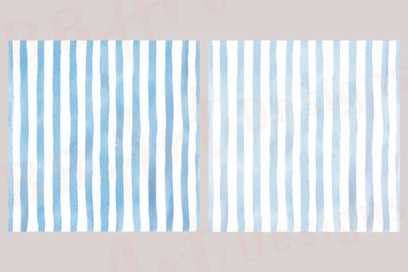 Watercolor Stripes Pattern Digital Paper - Image 6