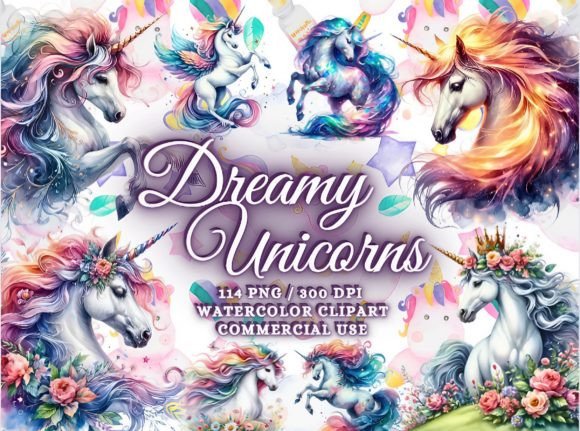 Watercolor Unicorns Clipart Unicorn Png