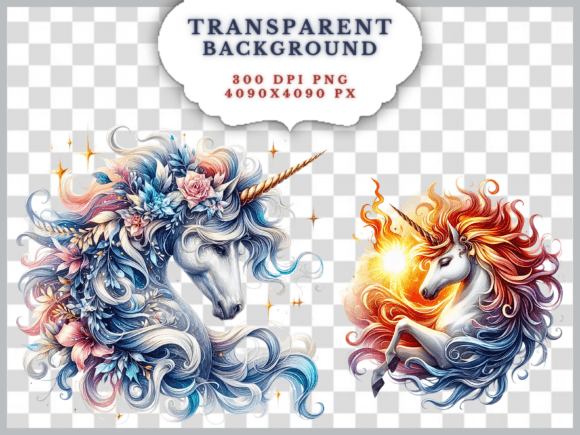 Watercolor Unicorns Clipart Unicorn Png - Image 3