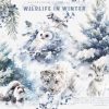 Watercolor Winter Animals Clipart Set