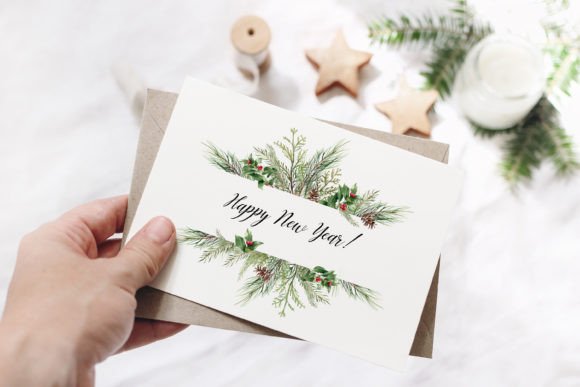 Watercolor Christmas Frame Border PNG - Image 3