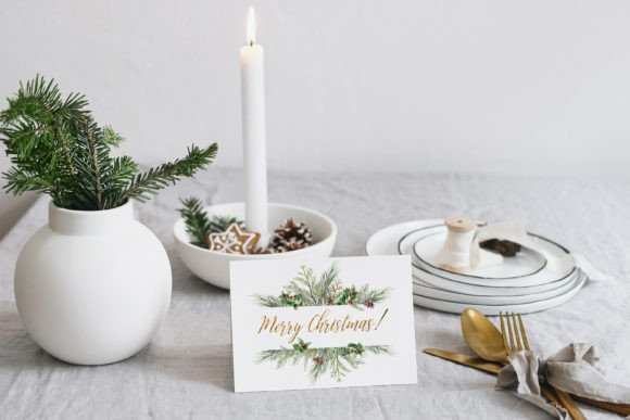 Watercolor Christmas Frame Border PNG - Image 5