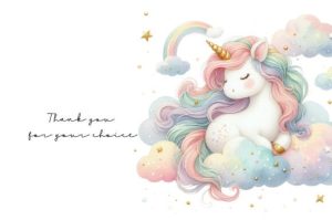 Alternative view of Watercolor Clipart Unicorn