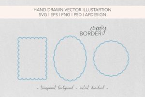 Alternative view of Wavy Scalloped Border SVG Frame