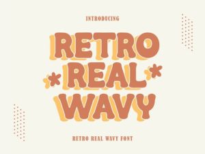 Alternative view of Wavy Stacked Font