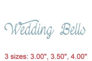 Wedding Bells Embroidery Font