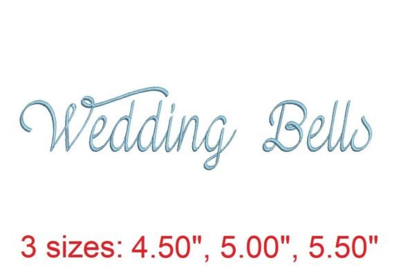 Wedding Bells Embroidery Font