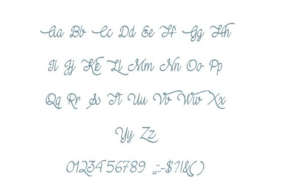 Wedding Bells Embroidery Font - Image 2