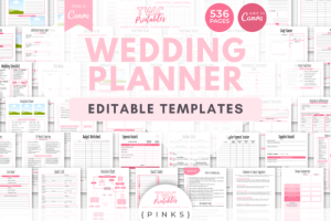 Wedding Planner Canva Templates | PINKS