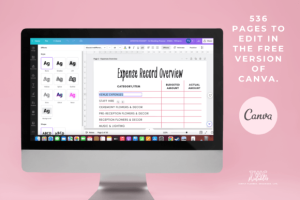 Alternative view of Wedding Planner Canva Templates | PINKS