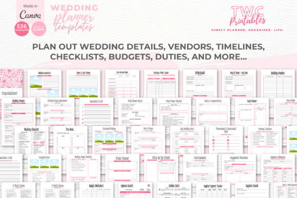 Wedding Planner Canva Templates | PINKS - Image 3