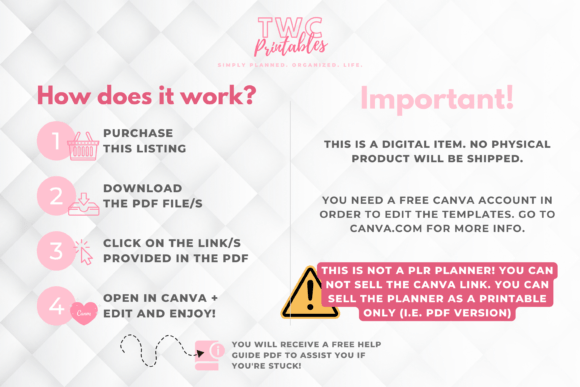 Wedding Planner Canva Templates | PINKS - Image 9