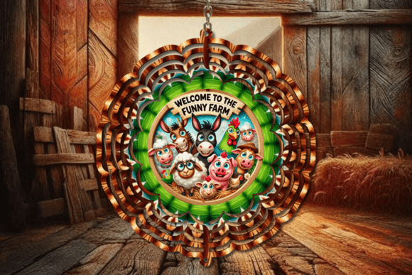 Welcome to the Funny Farm Wind Spinner