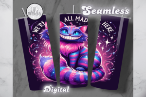 We're All Mad Here Cheshire Tumbler Wrap