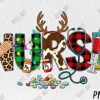 Western Nurse Christmas Png Sublimation