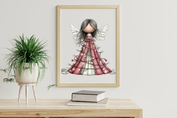 Whimsical Christmas Angel Clipart - Image 7