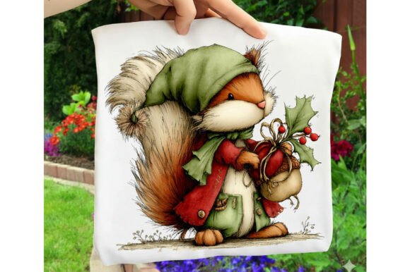 Whimsical Christmas Animals Clipart - Image 5