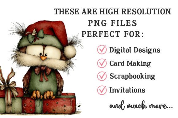 Whimsical Christmas Animals Clipart - Image 6