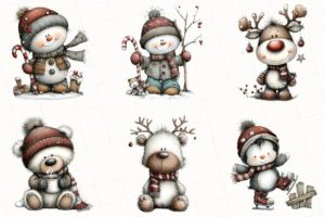 Alternative view of Whimsical Christmas Clipart Bundle