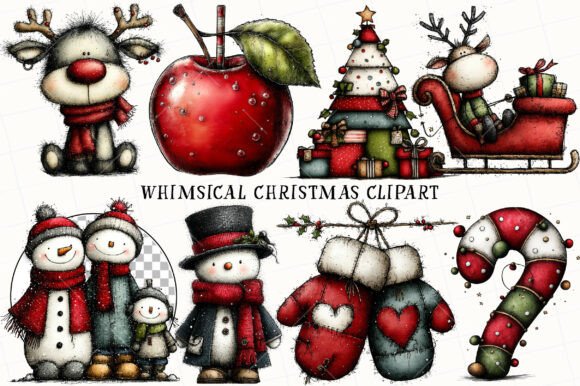 Alternative view of Whimsical Christmas Clipart