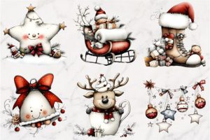 Alternative view of Whimsical Christmas Clipart