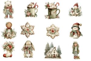 Alternative view of Whimsical Christmas Clipart
