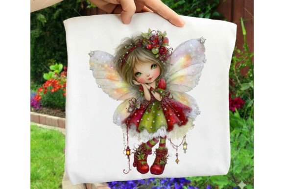 Whimsical Christmas Fairy Clipart - Image 5