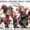 Whimsical Christmas Family Clipart