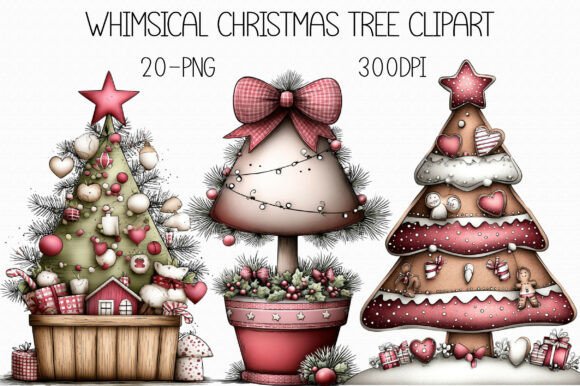 Whimsical Christmas Tree Clipart